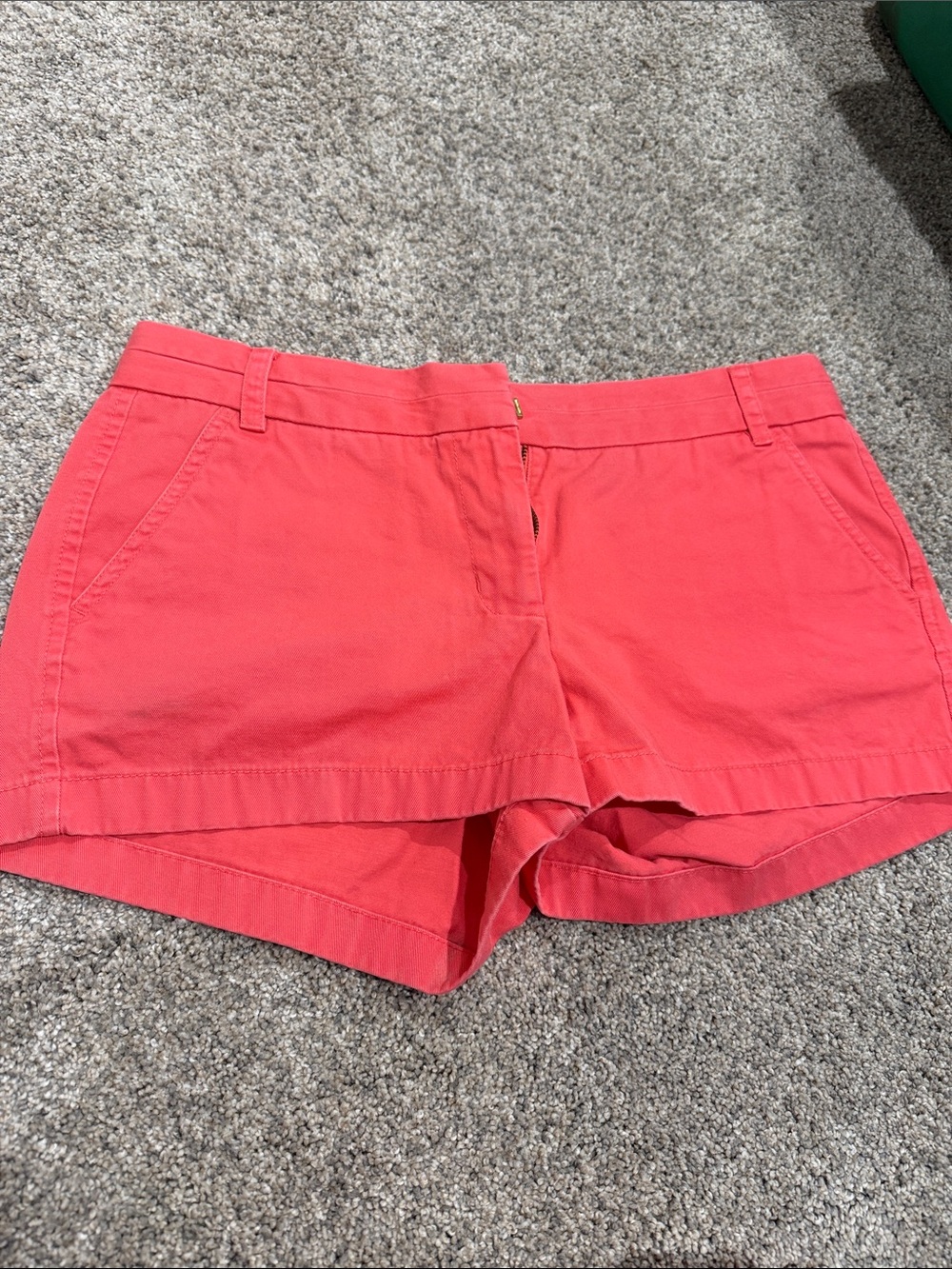 J. Crew Coral Tailored Cotton-Blend Shorts